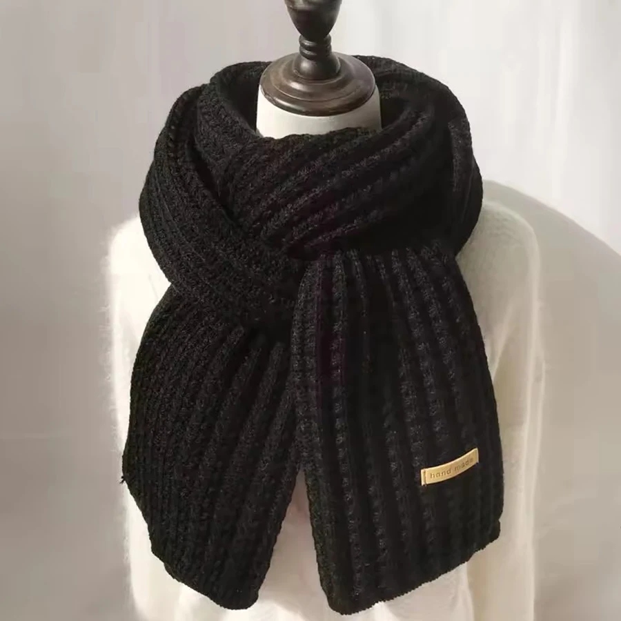 For Travel Office Warm Cashmere Scarves Neckercheif Winter Scarf Women Mens Thick Cable Knit Wrap Chunky Long Warm Scarf