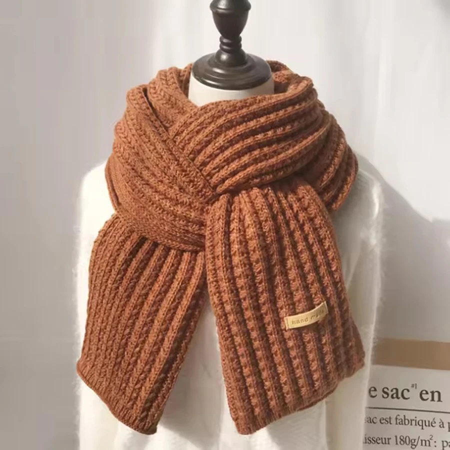 For Travel Office Warm Cashmere Scarves Neckercheif Winter Scarf Women Mens Thick Cable Knit Wrap Chunky Long Warm Scarf