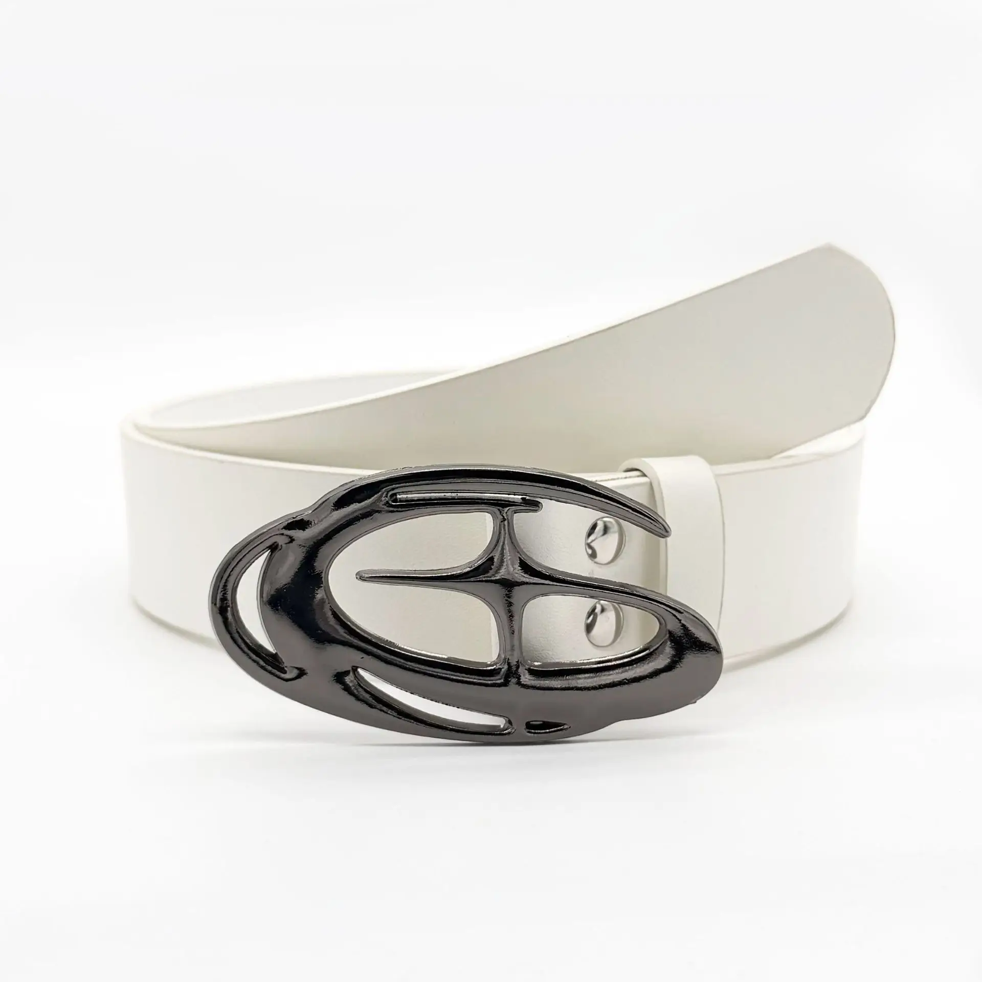 2025 Y2K Punk Hollow Waist Fake Leather Belt Fashion Gothic Accessory Buckle for Men and Women