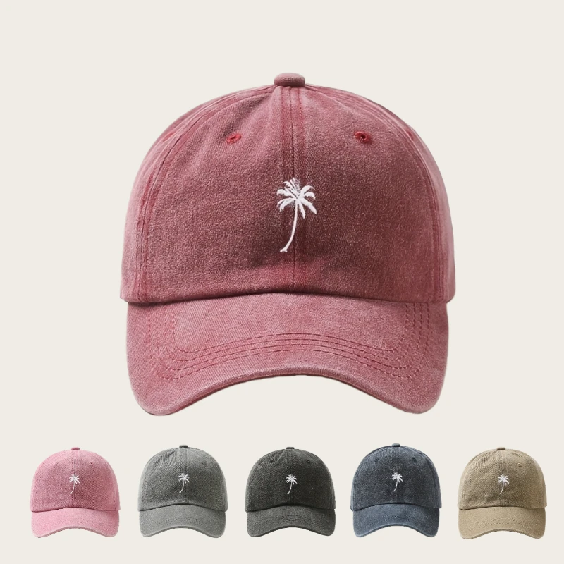 1pc Retro Washed Embroidered Baseball Caps for Women,outdoor Leisure Adjustable Multifunctional Dad Hats for Holiday,daliy Wear
