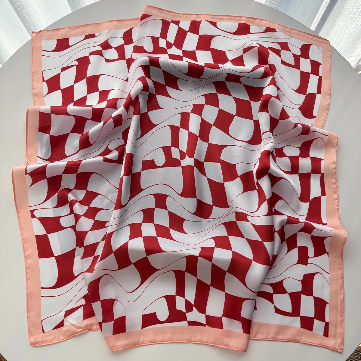 2026 Women Square Scarf Silk Imitation Print Neckerchief Bandana Lady Shawl Scarves Wrap Head Hair Band Ties