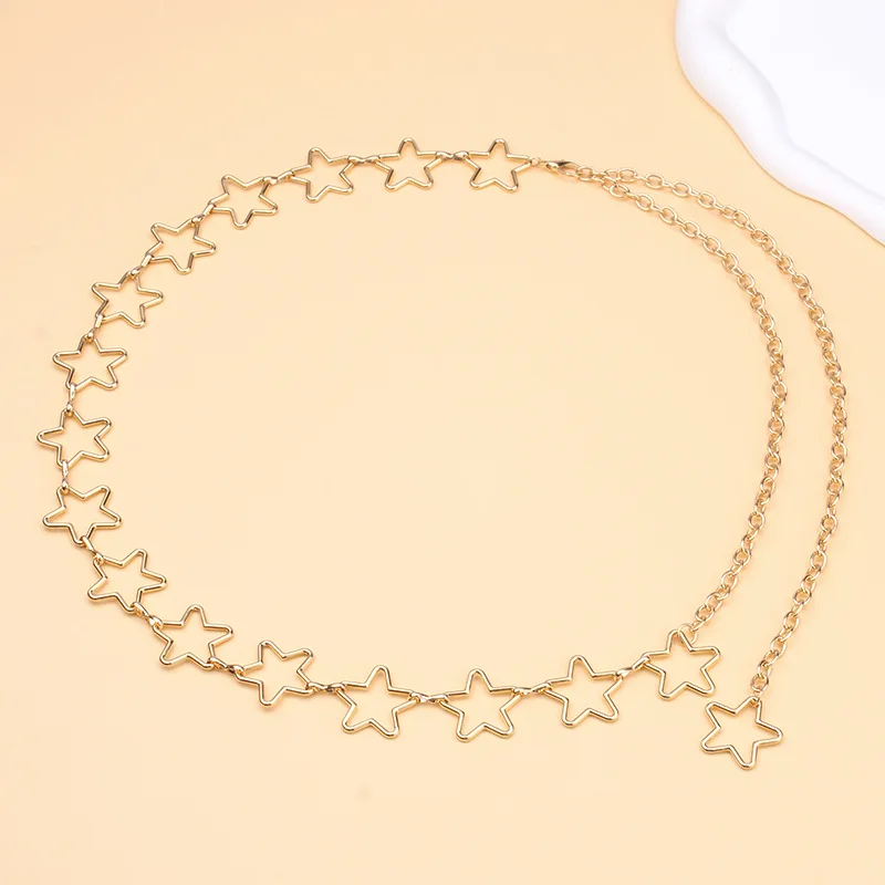 European and American Women's Sky Star Decoration Body Chain Simple and Versatile with Jeans Fashionable Waist Chain