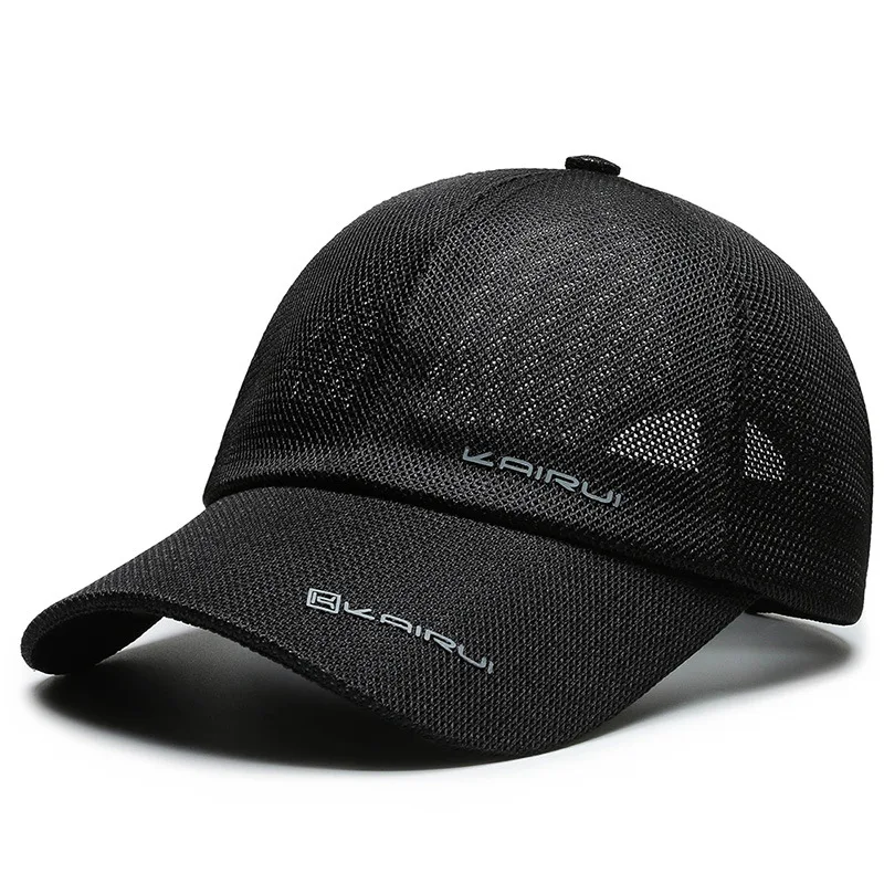 KAIRUI Breathable Full Mesh Hat Men's Trendy Baseball Hat Hip Hop Hat Women's Outdoor Leisure Sports Sunshade Hat Decorative Hat