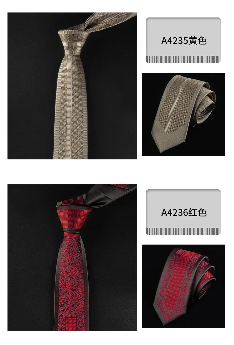 Casual Mens Ties Narrow 6cm Stripe Men's Business Professional Accessories Prom Groomsmen Ties Wedding Party Holiday Gifts