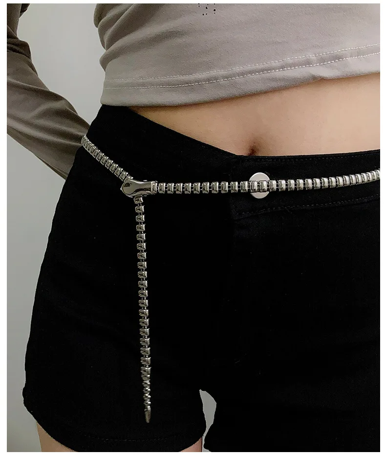 Retro Simple Metal Snake Waist Chain Personality Adjustable Chain Belt Dress Pants Waist Decoration Accessories