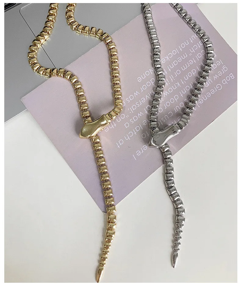Retro Simple Metal Snake Waist Chain Personality Adjustable Chain Belt Dress Pants Waist Decoration Accessories