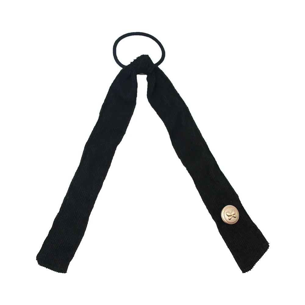 A5  Fashion Cordury Gold button Flat Band Large Hair headband Baby Mini clip Kids School Hair Accessories hairband