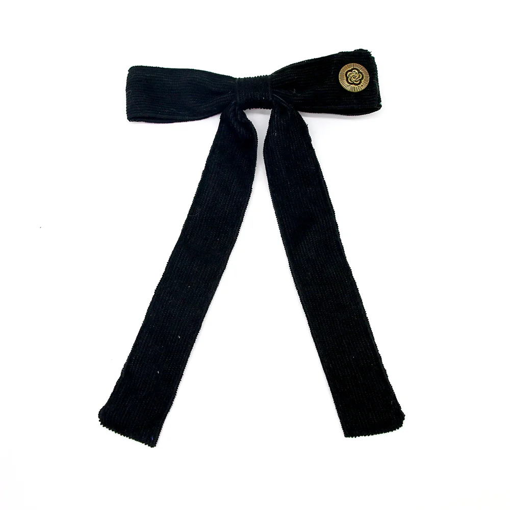 A5  Fashion Cordury Gold button Flat Band Large Hair headband Baby Mini clip Kids School Hair Accessories hairband