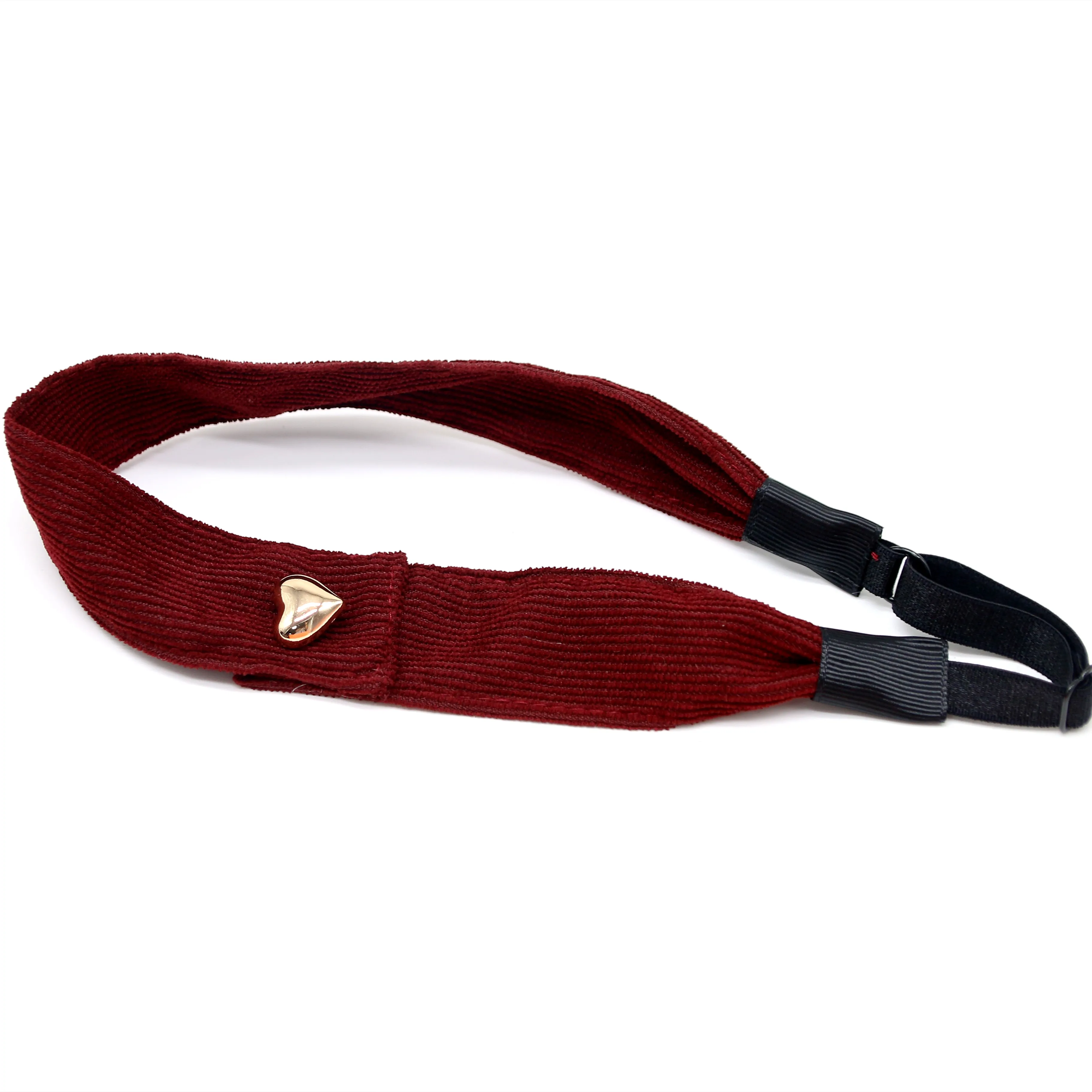 A5  Fashion Cordury Gold button Flat Band Large Hair headband Baby Mini clip Kids School Hair Accessories hairband