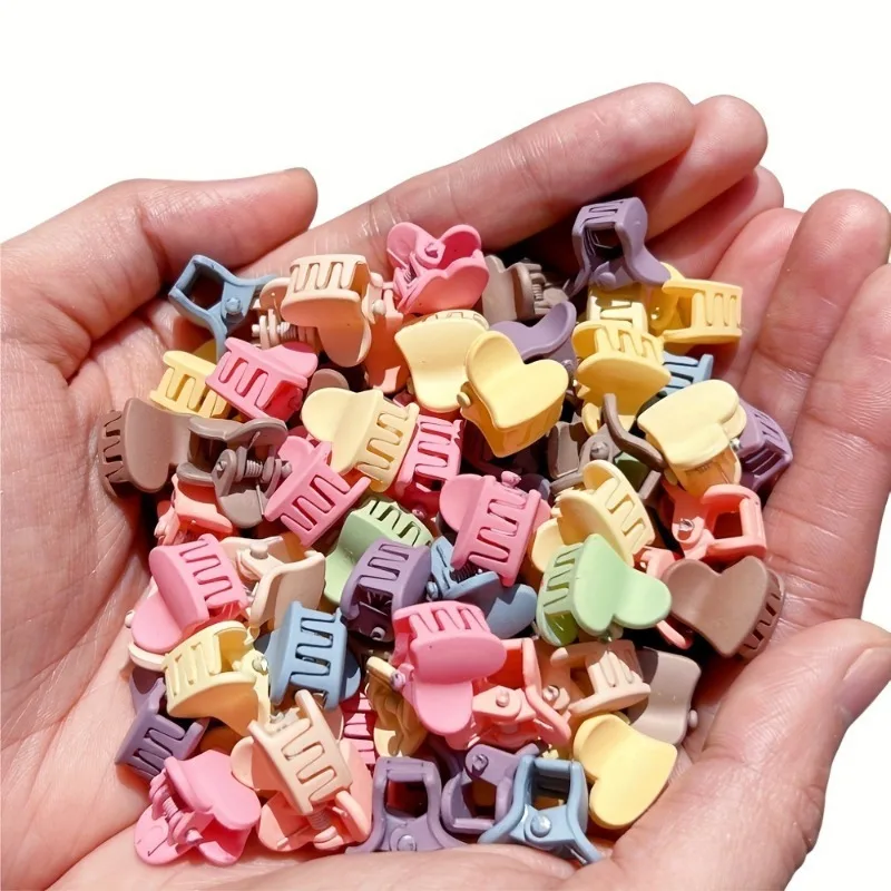 20/30/50 Sets of Mini Hair Clips, Cute Plastic Flower-Shaped Hair Accessories, Pure Color Braids, Suitable for Teenagers, Cute