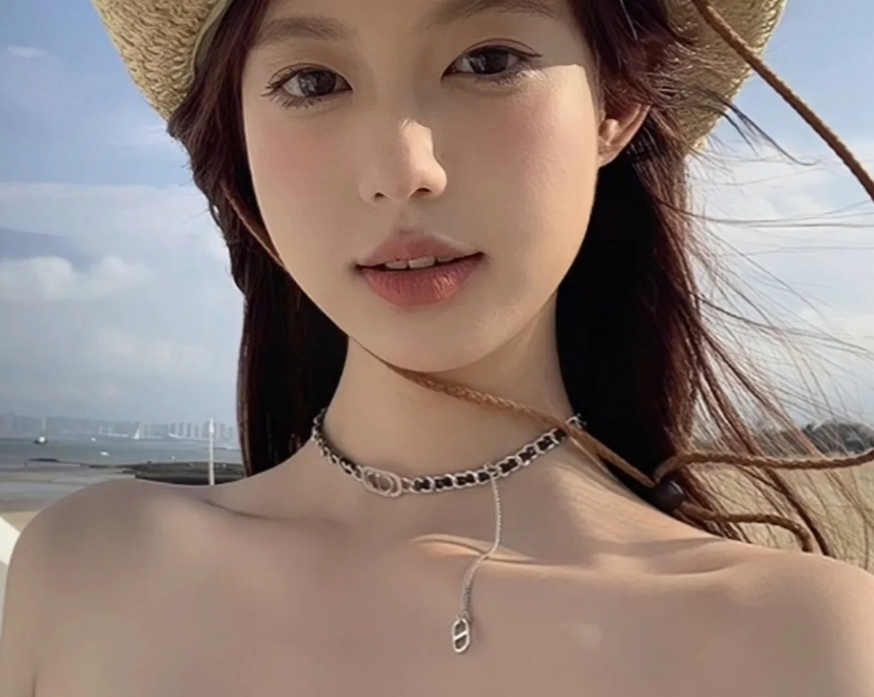 Summer Beach Sunscreen Panama Straw Cap With String Classic Hollow Design Paper Straw Western Cowboy Hats