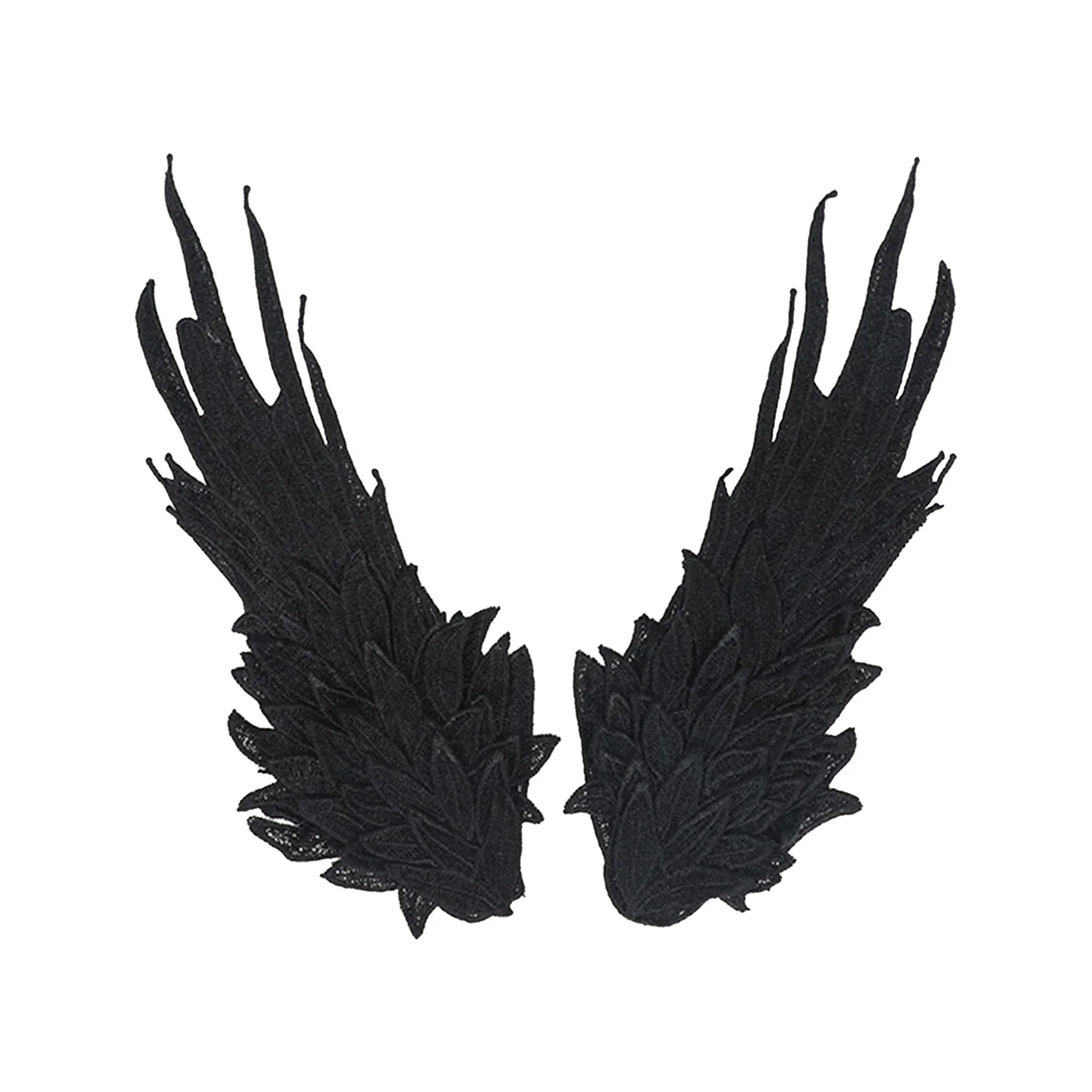 1 Pair Angel & Devil Wing Hair Clips Black/White Feather Roleplay Hairpins Side Clips Cosplay Costume Hair Accessories for Women