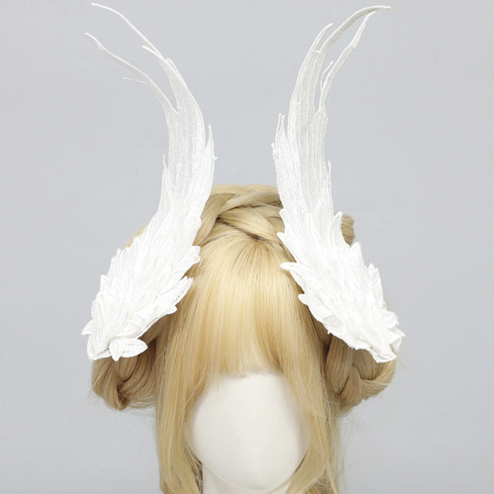1 Pair Angel & Devil Wing Hair Clips Black/White Feather Roleplay Hairpins Side Clips Cosplay Costume Hair Accessories for Women