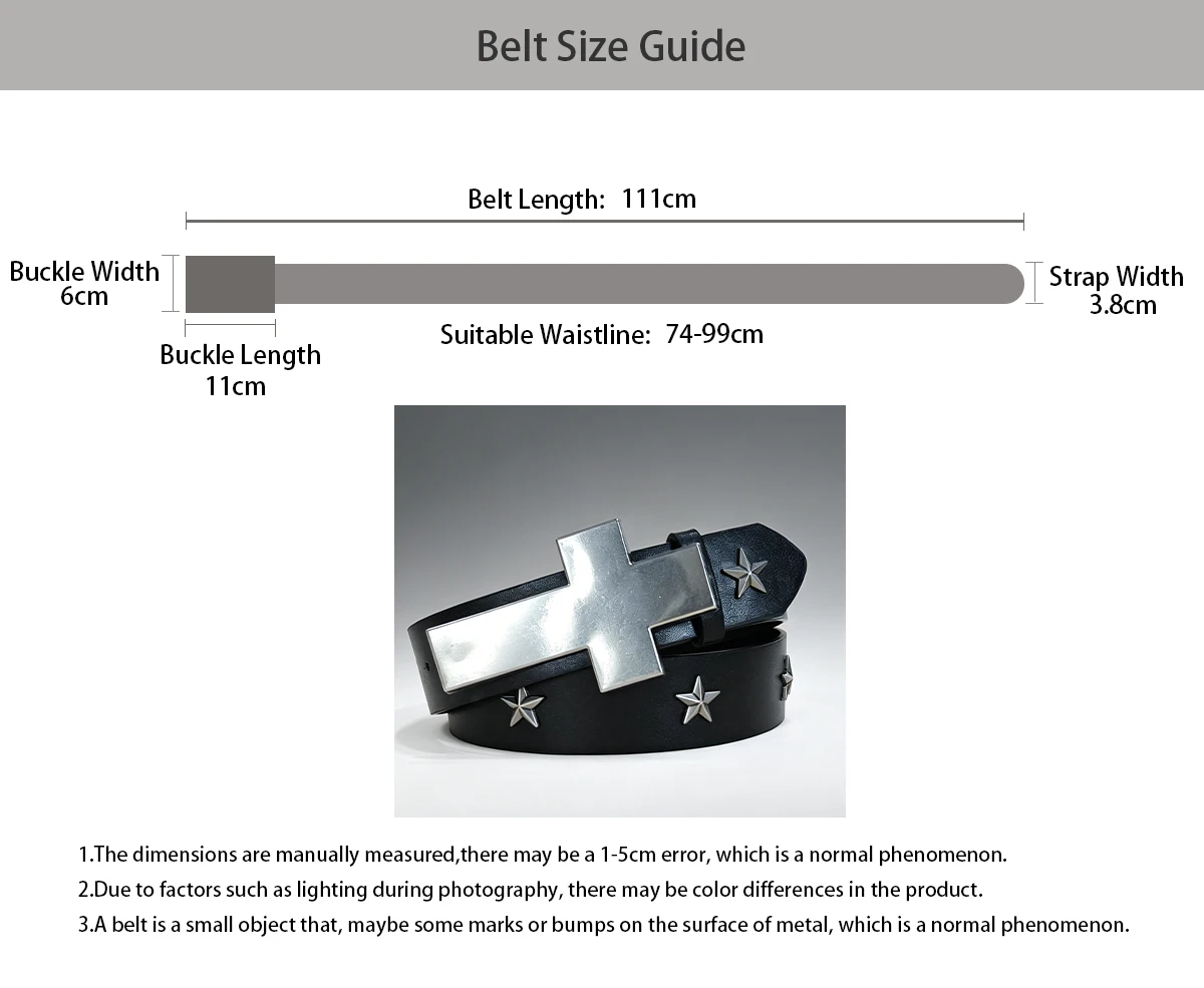 Subculture Harajuku Style Punk Studded Cross Belt Burst Pattern Hip Hop Street Style Men's Belt Rock Party Music Festival Belt