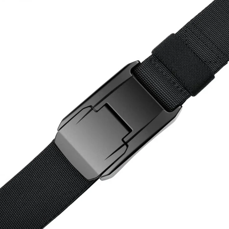 38mm Wide/ 1-1/2 in Black Elastic Tactical Belt for Men Stretch Jeans Designer Fashion Belt Adjustable Buckle Unisex Waist Belt