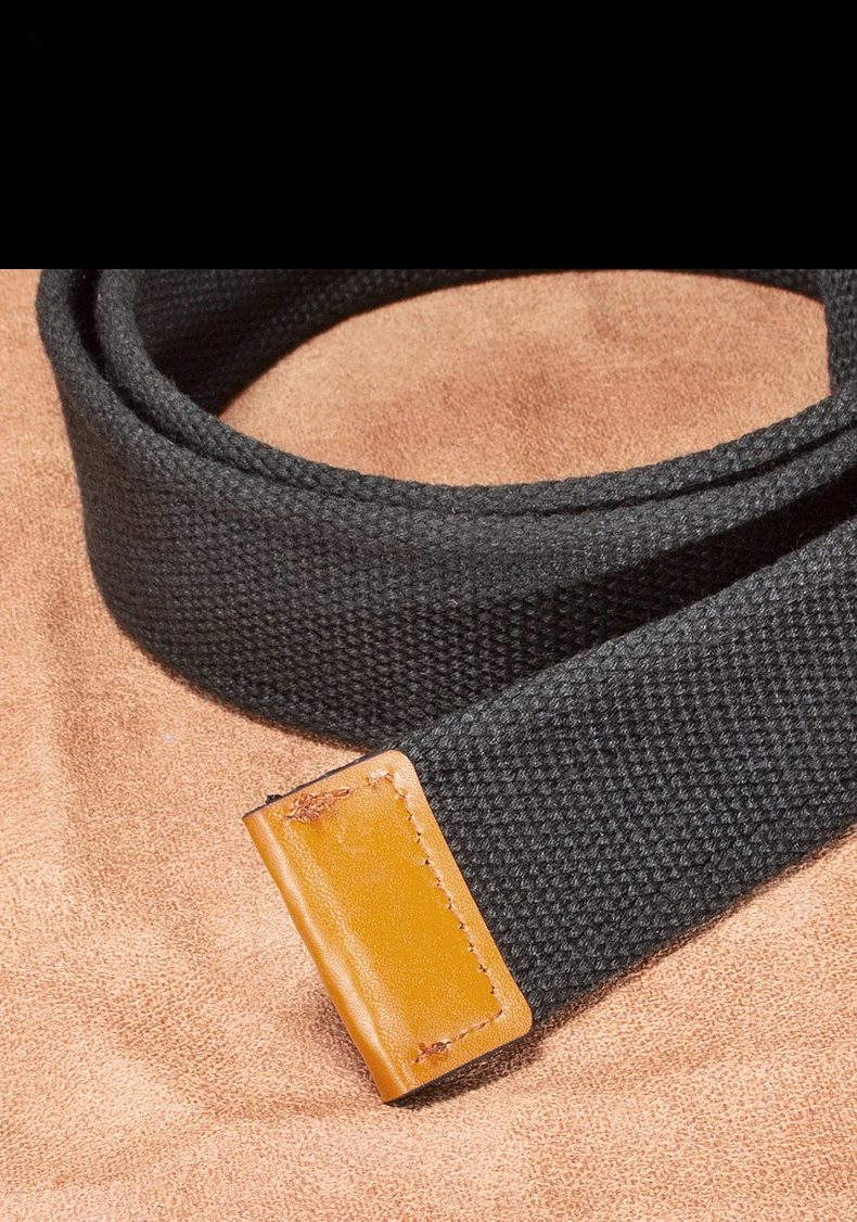 Unisex Canvas Belt for Men and Women, Casual Business Jeans Double-Ring Buckle Belt, Outdoor Woven Waistband