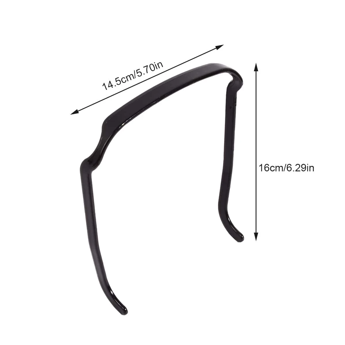 2Pcs Brown No-Slip Hair Band for Curly Hair, Invisible Plastic Headband, Non-Slip Hair Holder for Women, Perfect for Thick & Wavy Hair