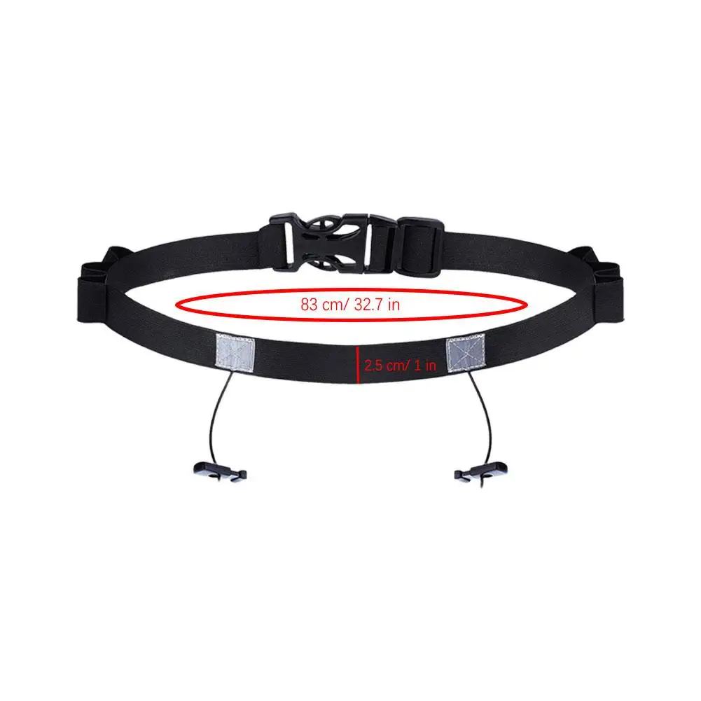 Ironman Triathlon Marathon Running Belt Adjustable Elastic Belt for Outdoor Sports Cycling Lightweight Number Plate Holder Belt