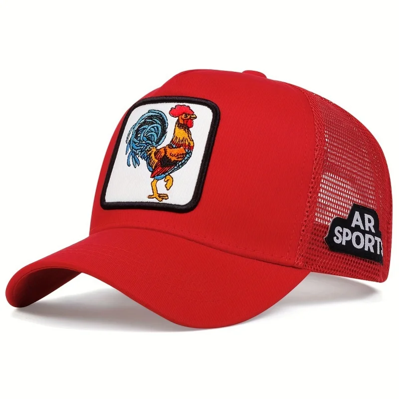 Fashion Trucker Caps With Embroidery Animals Patch Four Seasons Snapback Baseball Cap For Men Women Adjustable Visor Hat