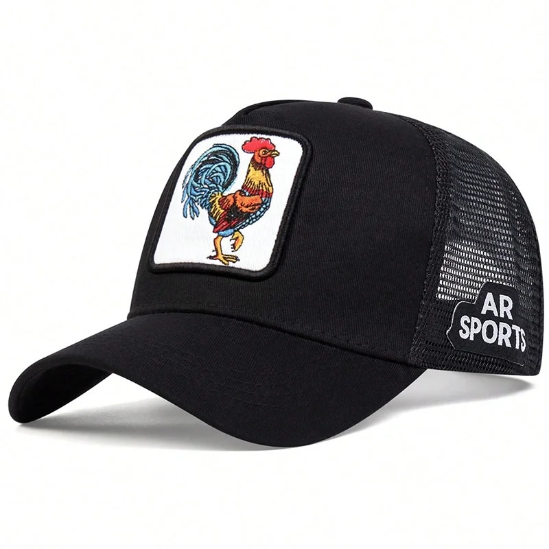 Fashion Trucker Caps With Embroidery Animals Patch Four Seasons Snapback Baseball Cap For Men Women Adjustable Visor Hat