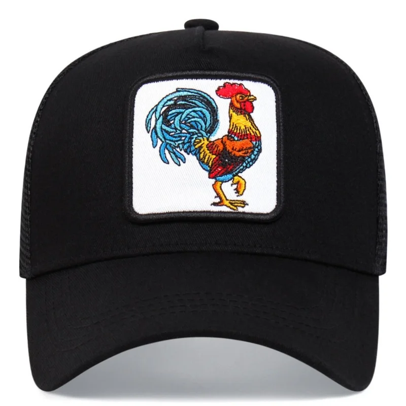 Fashion Trucker Caps With Embroidery Animals Patch Four Seasons Snapback Baseball Cap For Men Women Adjustable Visor Hat