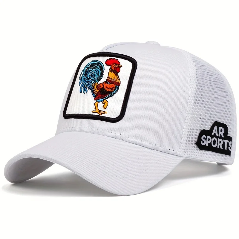 Fashion Trucker Caps With Embroidery Animals Patch Four Seasons Snapback Baseball Cap For Men Women Adjustable Visor Hat