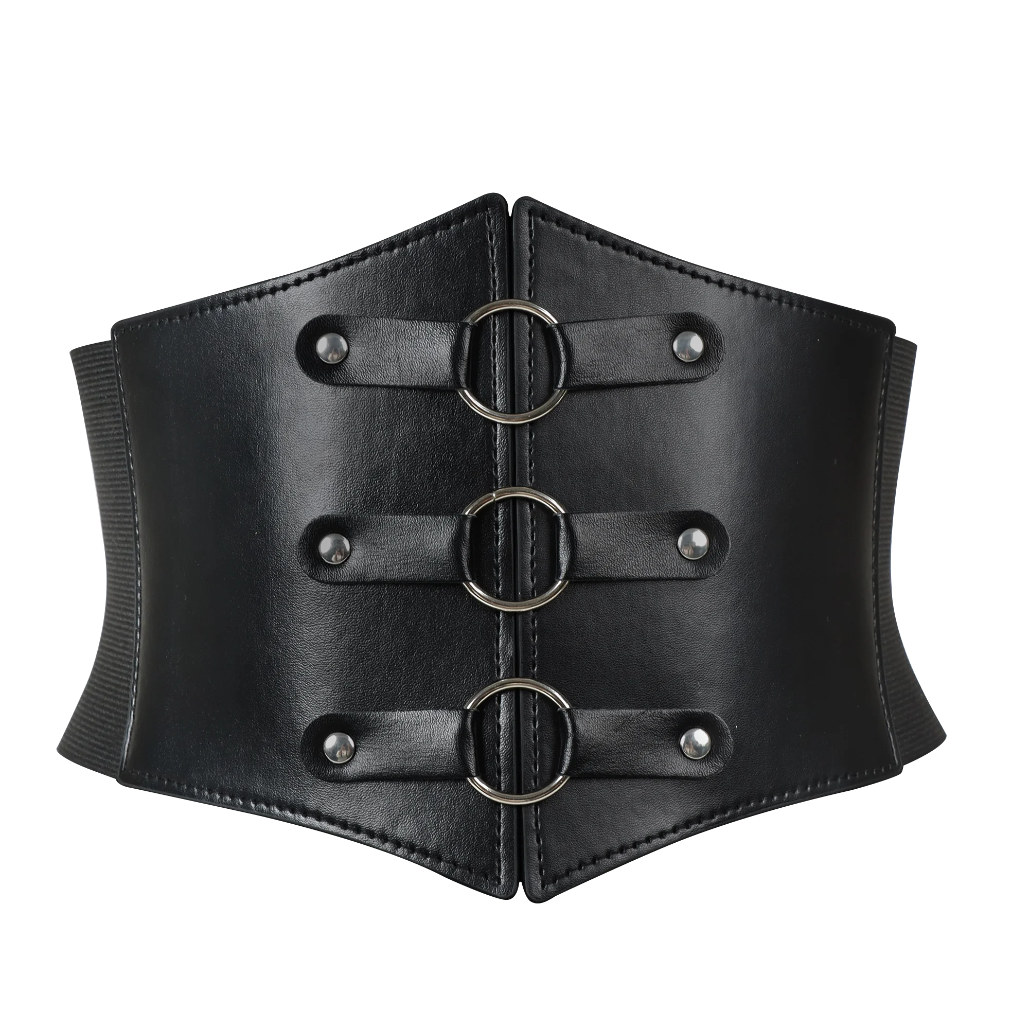 Women Corset Belt Bandage Super Wide Pu Leather Girdle Slimming Body Elastic High Waist Belts Versatile for Daily Bustier Corset