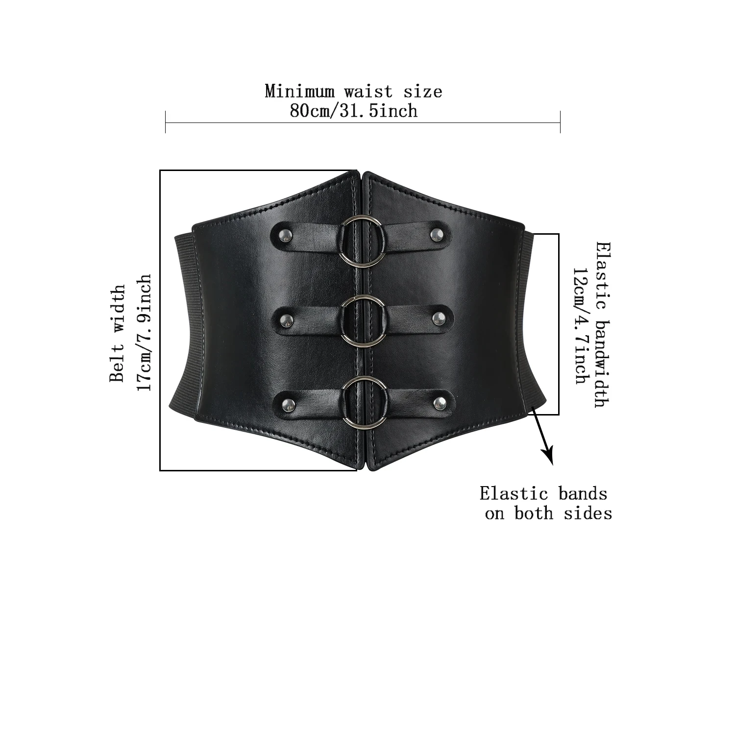 Women Corset Belt Bandage Super Wide Pu Leather Girdle Slimming Body Elastic High Waist Belts Versatile for Daily Bustier Corset