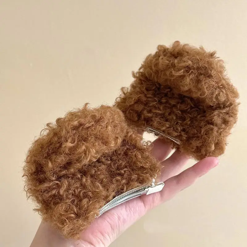 Hot!Hot! NEW 1Pair New Cute Puppy Ears Side Clips For Girls Plush Hairpin Kawaii Barrettes Headwear Kids Hair Accessories Gifts