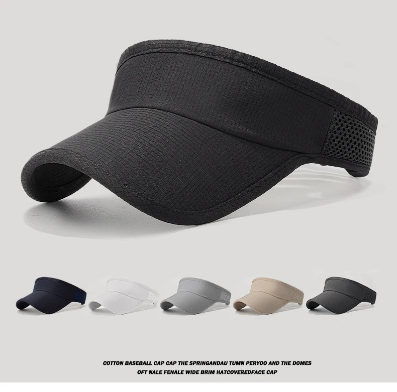 Summer flat top batten outdoor hat with edging and patchwork mesh sun hat, sweat-absorbing hat, all-in-one running hat