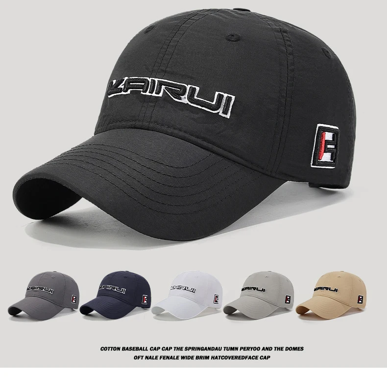 Four-Season Quick-Dry Waterproof Short-Brim Baseball Cap Outdoor Casual Sun Hat Fashionable Duckbill Cap