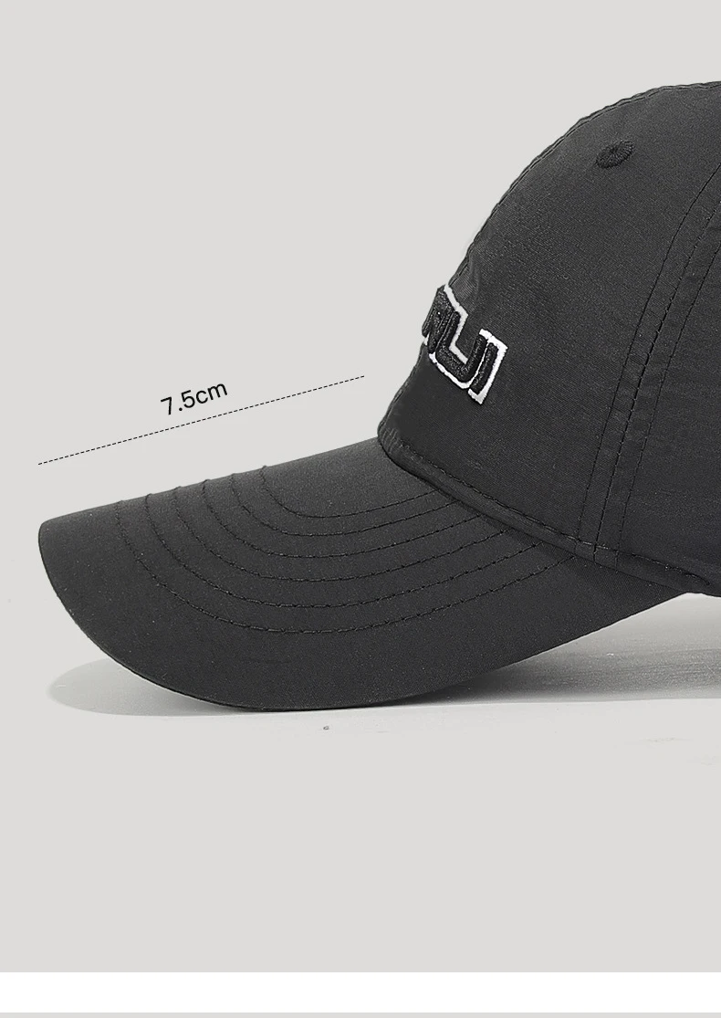 Four-Season Quick-Dry Waterproof Short-Brim Baseball Cap Outdoor Casual Sun Hat Fashionable Duckbill Cap