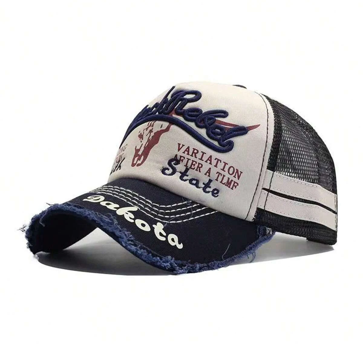 Unisex BLACK REBEL Embroidery Washing Baseball Net Caps Spring Summer Outdoor Adjustable Casual Hats Sunscreen Hat Sports Cap