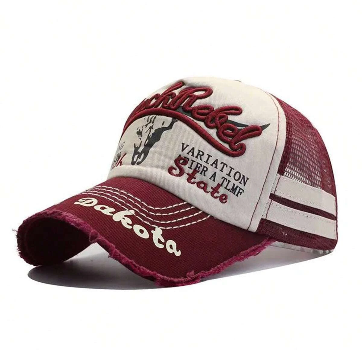 Unisex BLACK REBEL Embroidery Washing Baseball Net Caps Spring Summer Outdoor Adjustable Casual Hats Sunscreen Hat Sports Cap