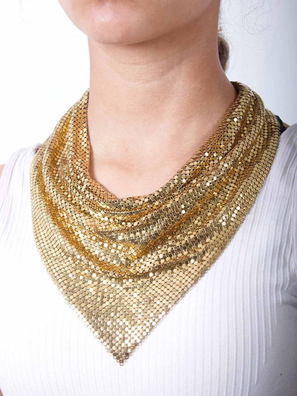 Sequined Scarves for Night Club Party Bandanas Punk Neck Scarf Stage Performances Necklace Shimmering Headscarf Neckwear