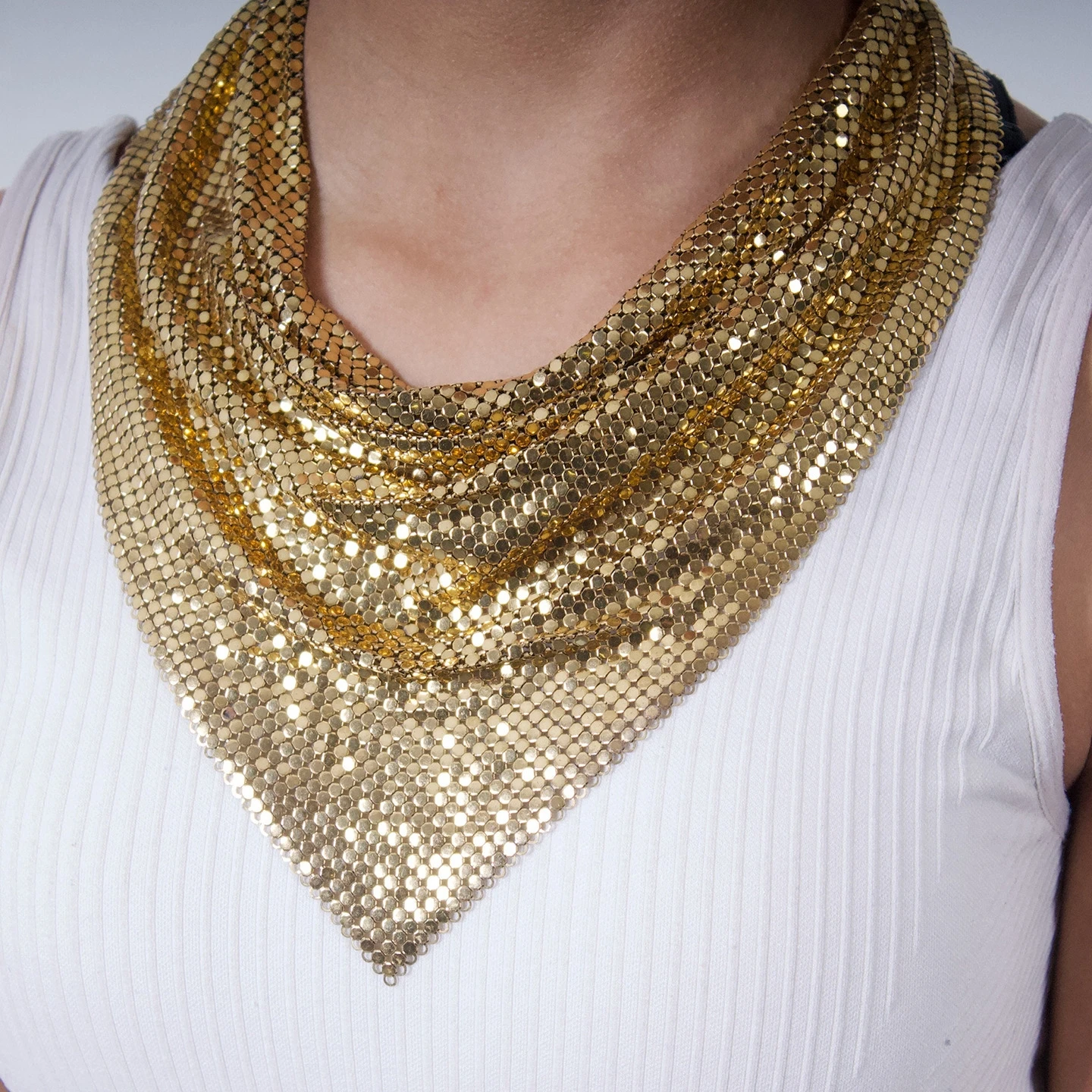 Sequined Scarves for Night Club Party Bandanas Punk Neck Scarf Stage Performances Necklace Shimmering Headscarf Neckwear