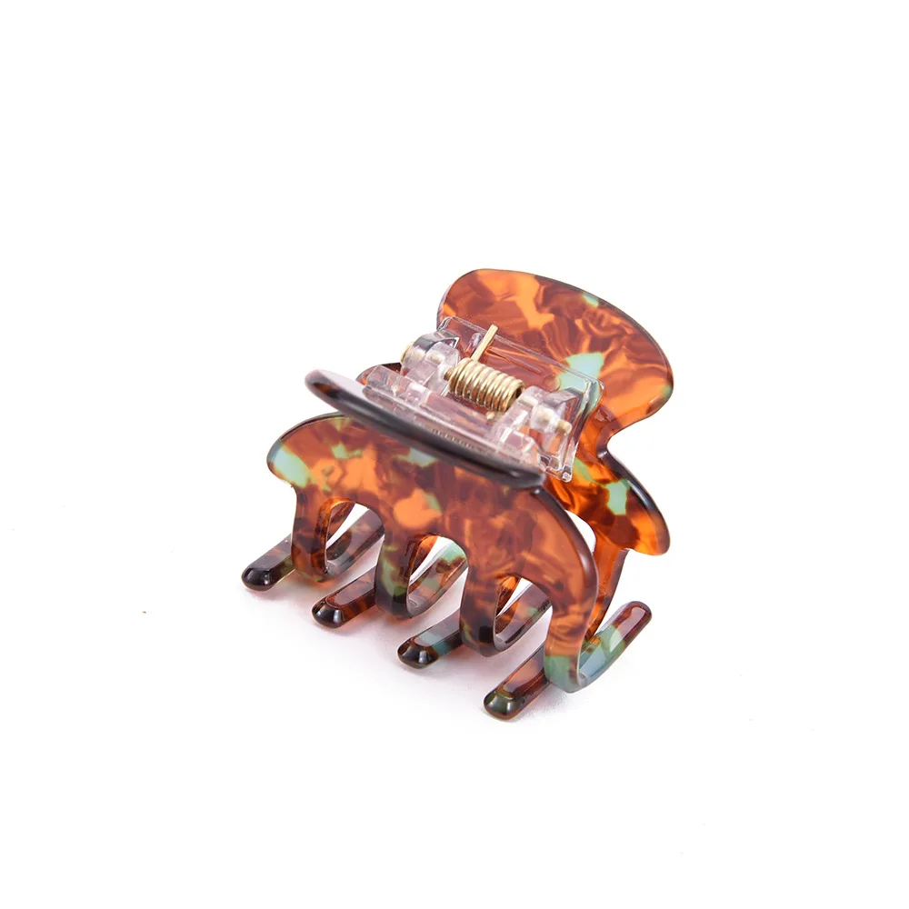 1PC Acetate Tortoiseshell Toned Leopard Barrettes Mini Hair Pins for Women Bangs Hair Claw Clips Fashion Head Accessories