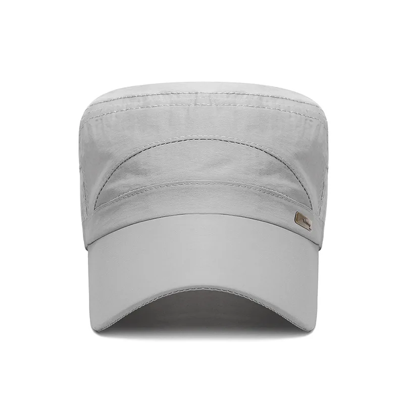 Hat Men's Summer Sunshade Korean Edition Versatile Outdoor Breathable Mesh Hat New Sunscreen Thin Adjustable Flat Top Hat