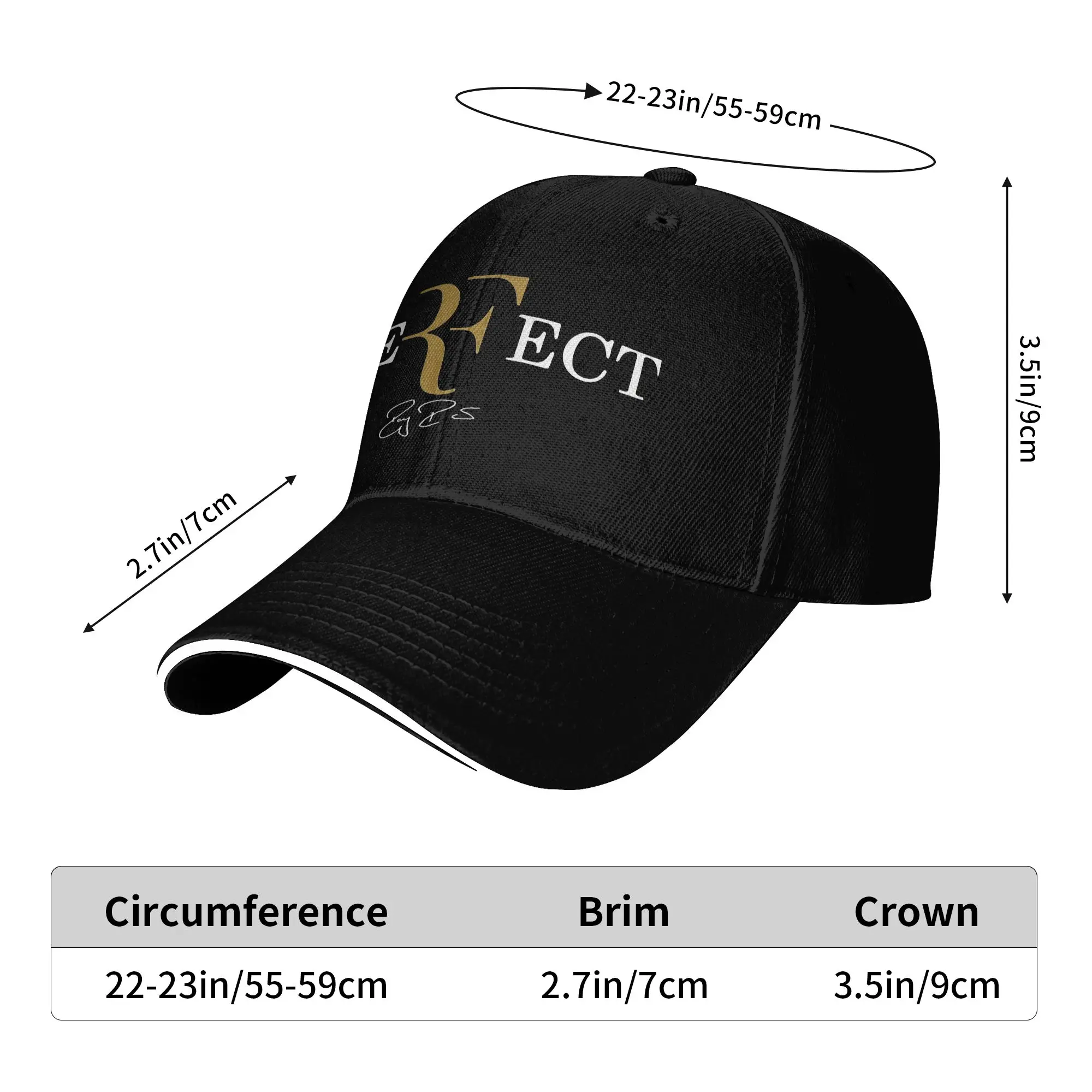 Spring Team Roger Federer Logo Baseball Cap Kpop Rock Casual Custom DIY Sun Trucker Hat Unisex-Teens Sunscreen Snapback Cap