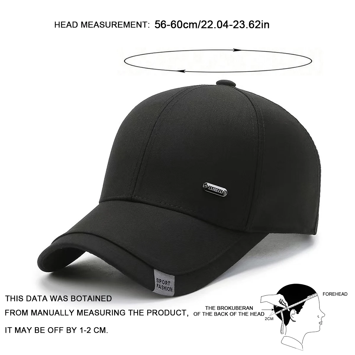 Unisex Small Iron Label Baseball Caps Spring Autumn Outdoor Adjustable Casual Hats Sunscreen Hat Sports Cap