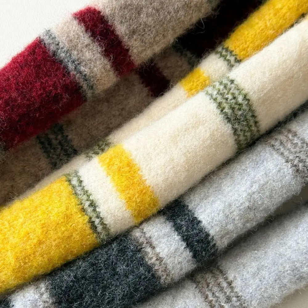 Korean Style Stripe Woolen Scarf Slim Knitted Y2K Girl Scarf Warm Neck Skinny Scarf Autumn Winter