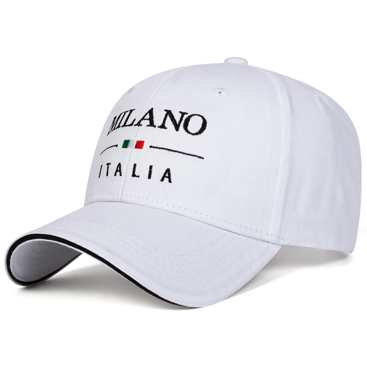 Unisex MILANO ITALIA Letter Embroidery Baseball Caps Spring Autumn Outdoor Adjustable Casual Hats Sunscreen Hat Sports Cap