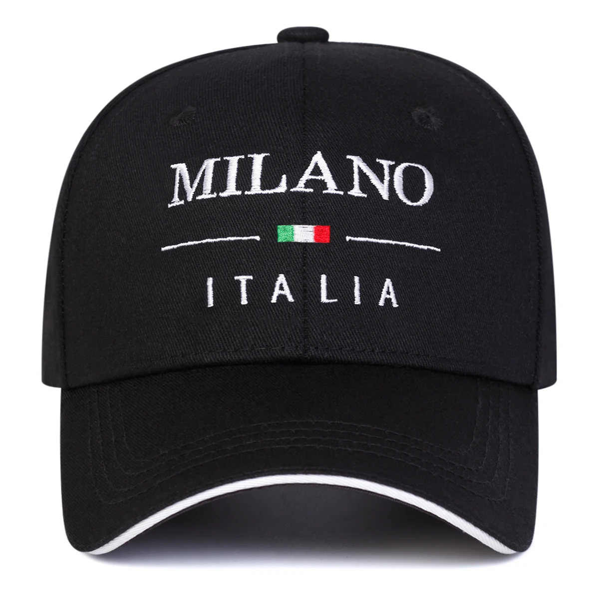 Unisex MILANO ITALIA Letter Embroidery Baseball Caps Spring Autumn Outdoor Adjustable Casual Hats Sunscreen Hat Sports Cap