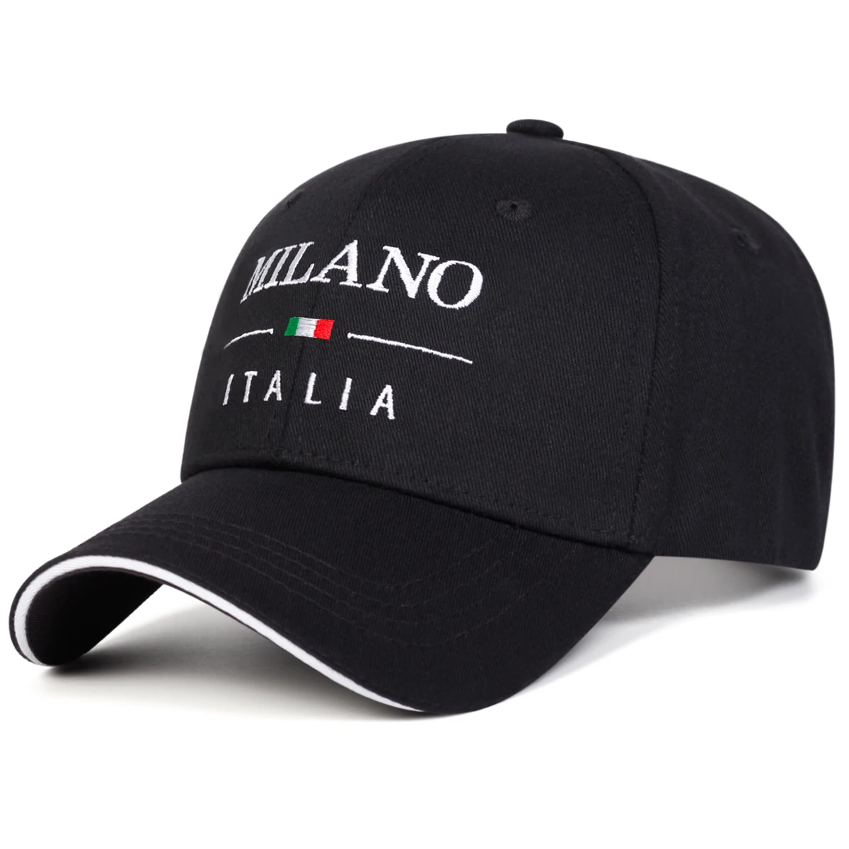Unisex MILANO ITALIA Letter Embroidery Baseball Caps Spring Autumn Outdoor Adjustable Casual Hats Sunscreen Hat Sports Cap