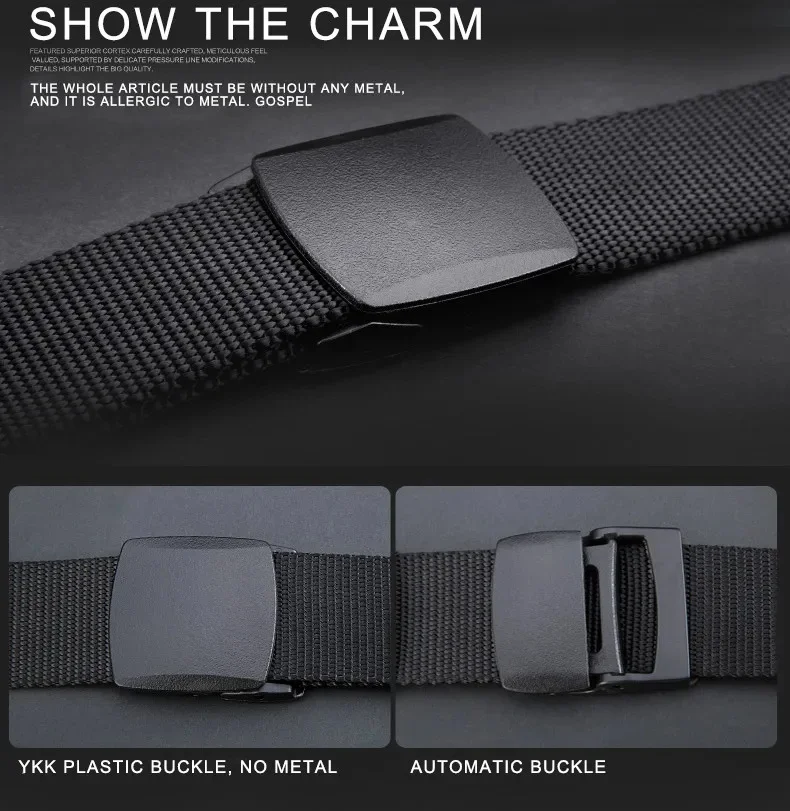 1pcs Belt Canvas Tactical Outdoor Men's And Women's Belt Pants Belt Nylon Versatile Casual Student Belt Quick Release Buckle
