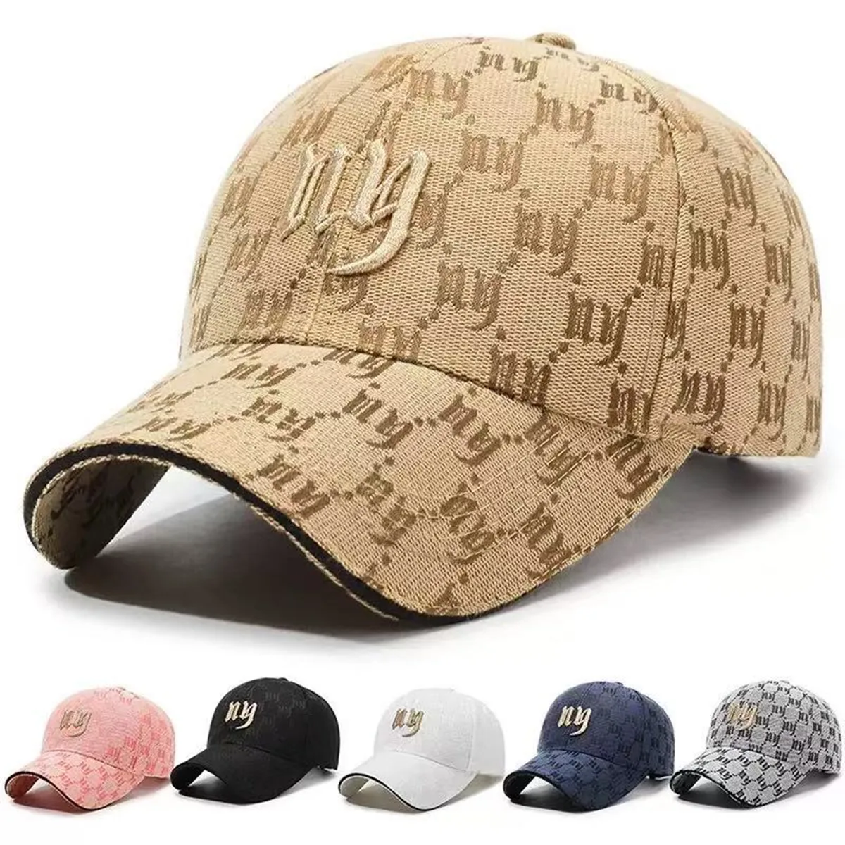 Unisex NY Lettter Embroidery Baseball Caps Spring and Autumn Outdoor Adjustable Casual Hats Sunscreen Hat Sports Cap