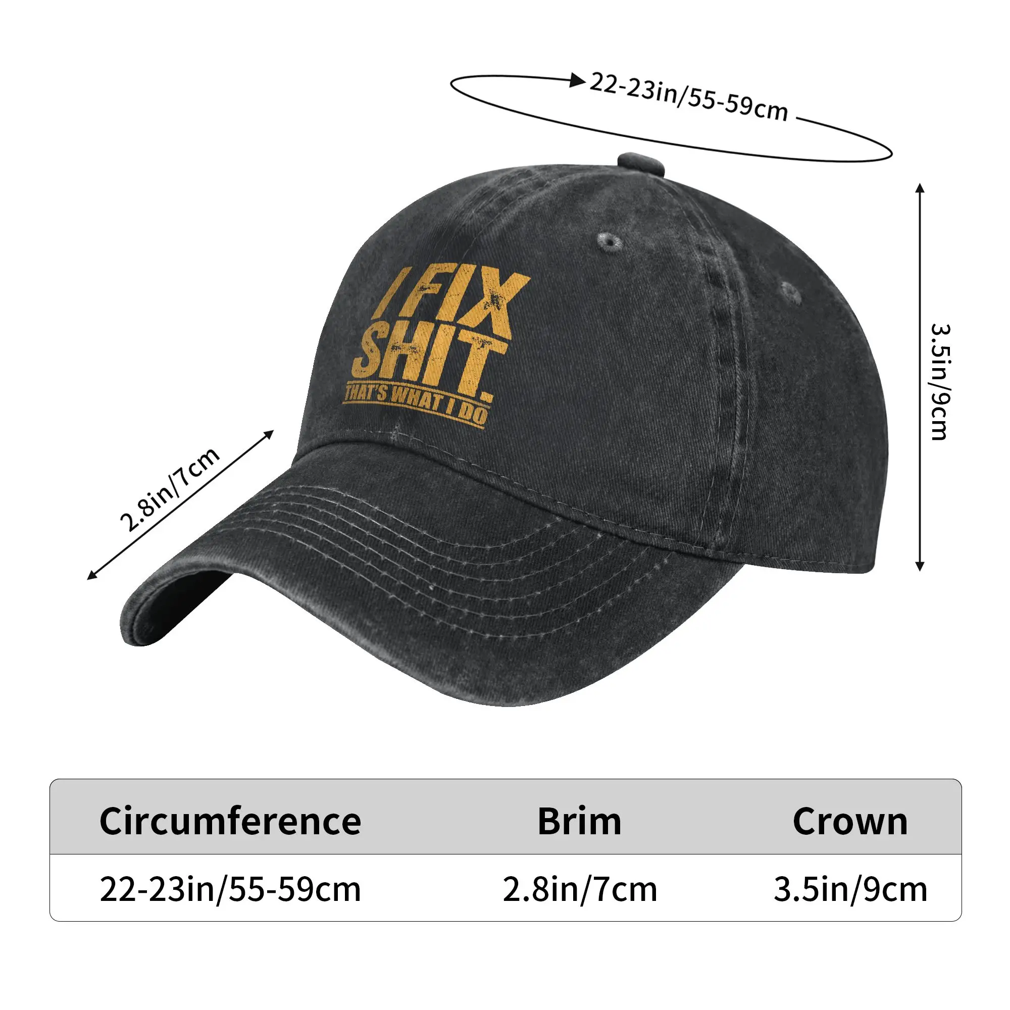 I Fix Shit That's What I Do Tshirt Mechanic Father Dad Sun Baseball Cap Men Adult Print Hip Hop Hats Summer Baseball Caps