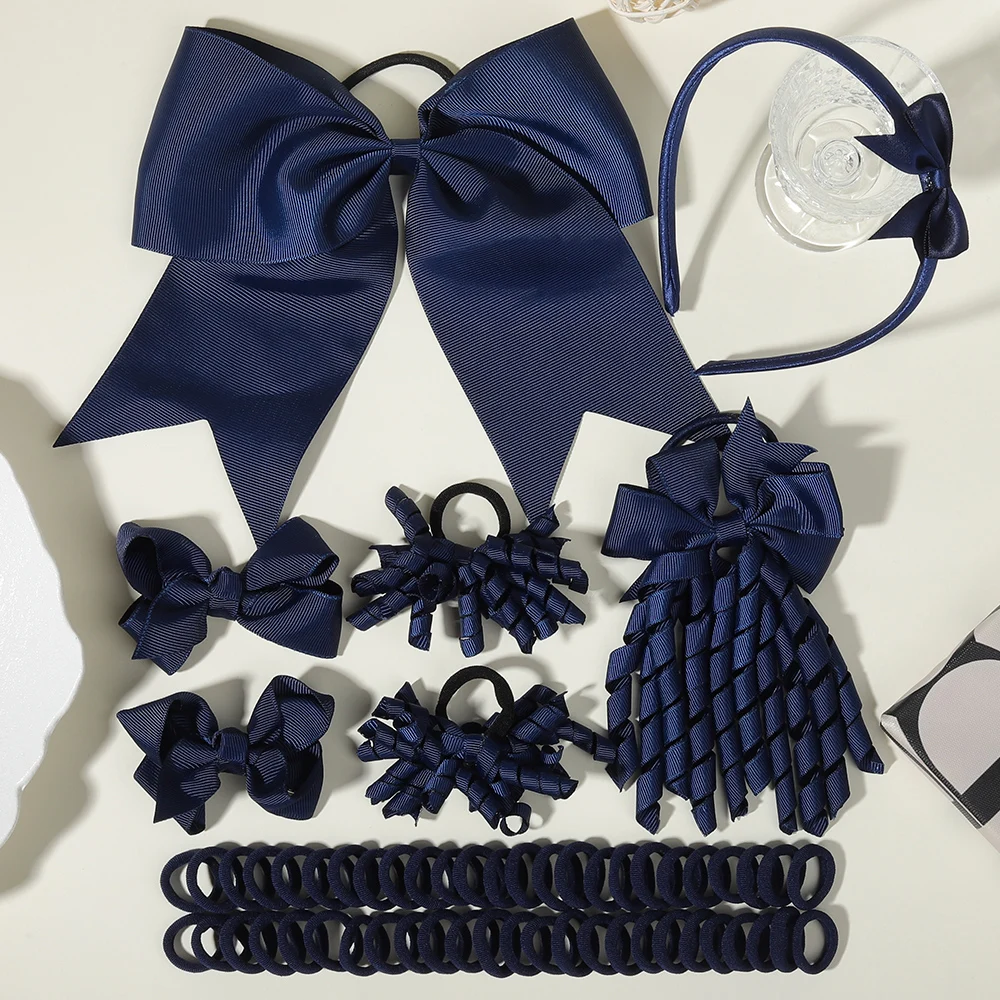 52/57PCS Girls' Bow Hair Accessories Set, for Children, Babies, and Girls' Bow Hair Clips, Headbands, and Headband Decorations