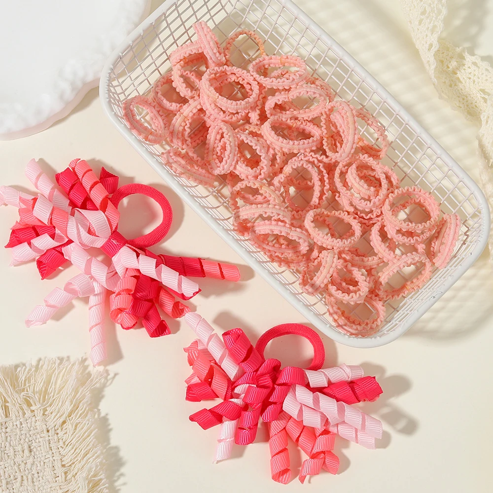 52/57PCS Girls' Bow Hair Accessories Set, for Children, Babies, and Girls' Bow Hair Clips, Headbands, and Headband Decorations