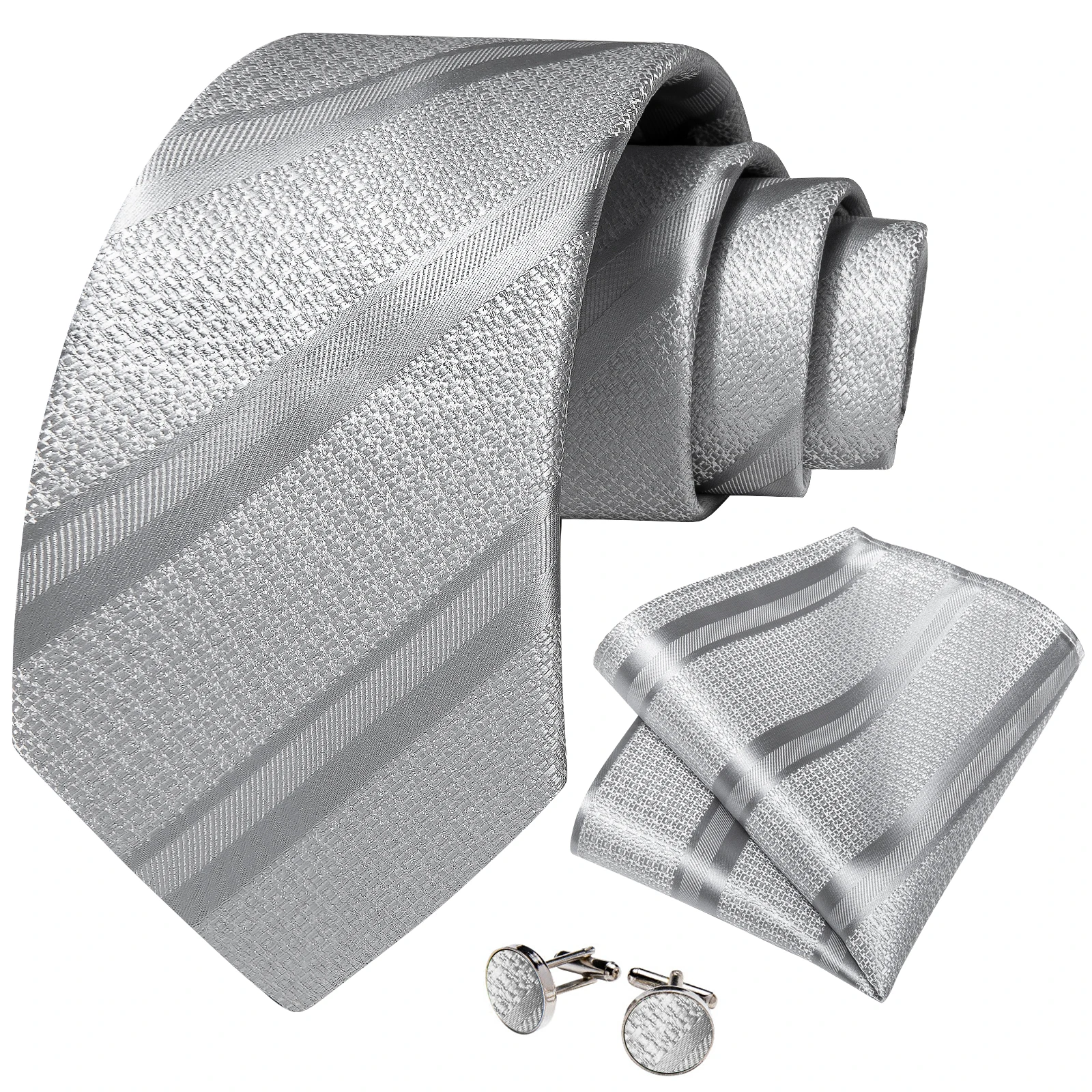 Men's Formal Ties Wedding Accessories Striped Floral Paisley Neck Tie Set Handkerchief Cufflinks Gift For Men